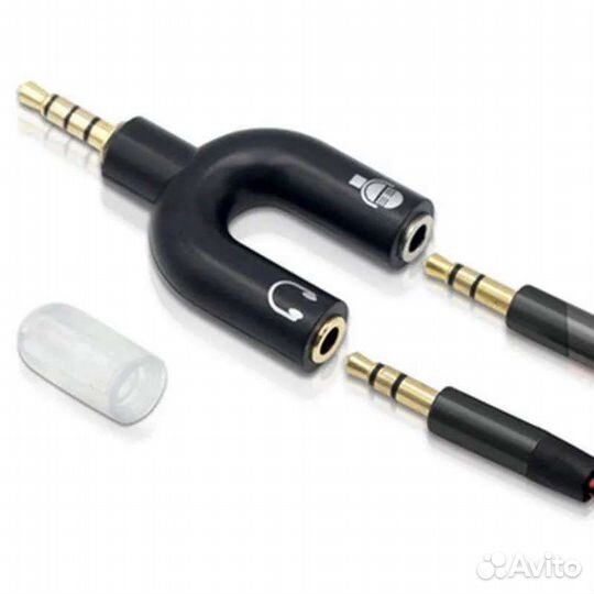 Разветвитель 3.5 штекер на наушники и микрофон ps4