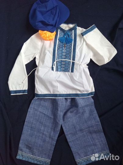 Славянский костюм на рост 122 см синий