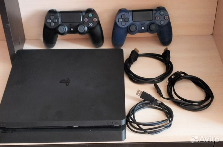 Ps4 slim+2 джойстика + игры