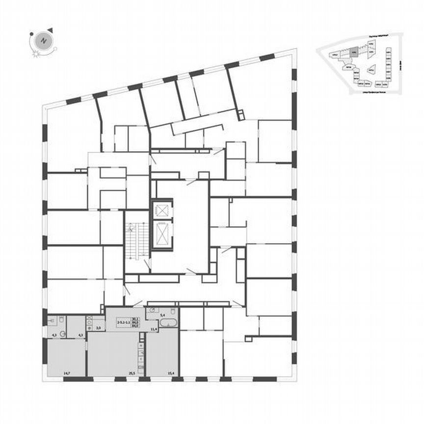 2-к. квартира, 84 м², 5/9 эт.