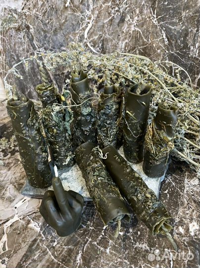 Свечи из полыни на мощную чистку