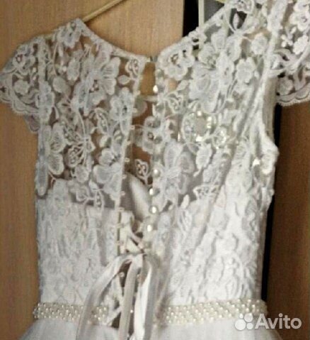 Свадебное платье 44 46 бу