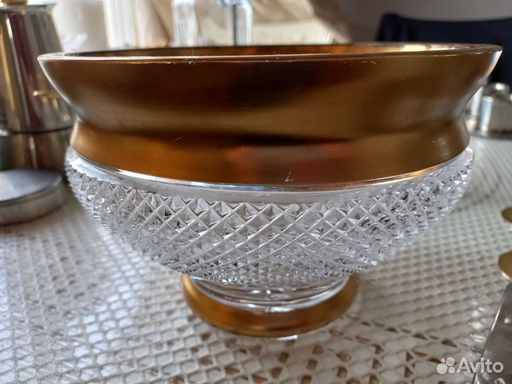 Ваза для фруктов хрусталь