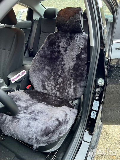 Меховые чехлы накидки серые