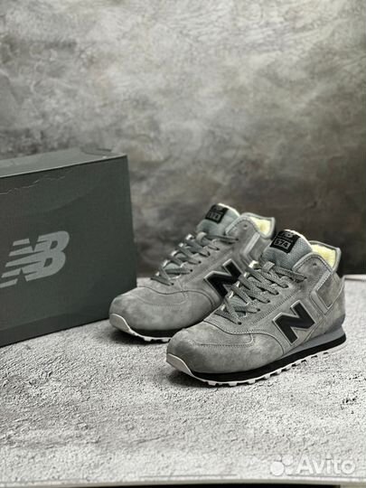 Кроссовки new balance 574 высокие зимние с мехом