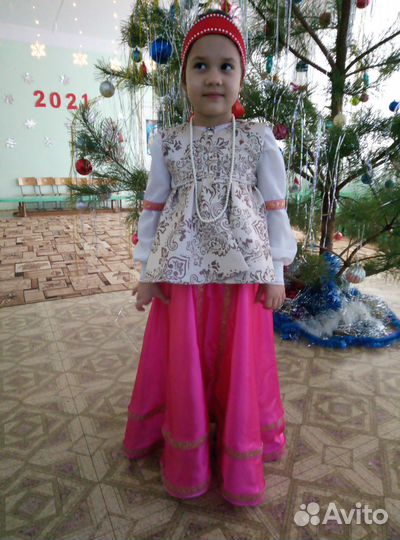Новогодний костюм для девочки Русская красавица