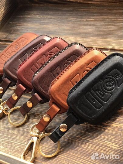 Кожаный чехол на ключ BMW