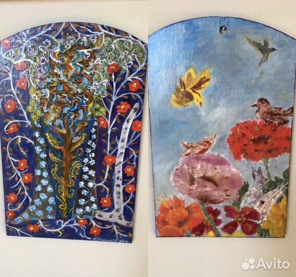 Ручная роспись на доске