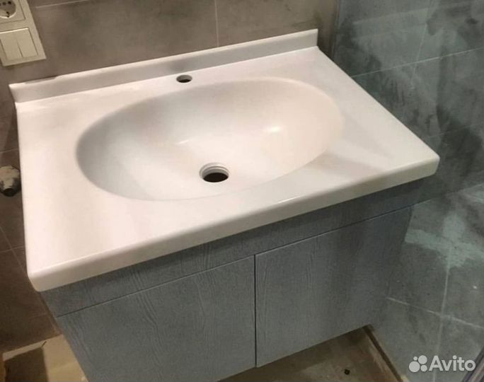 Столешница для ванной из искуственного камня