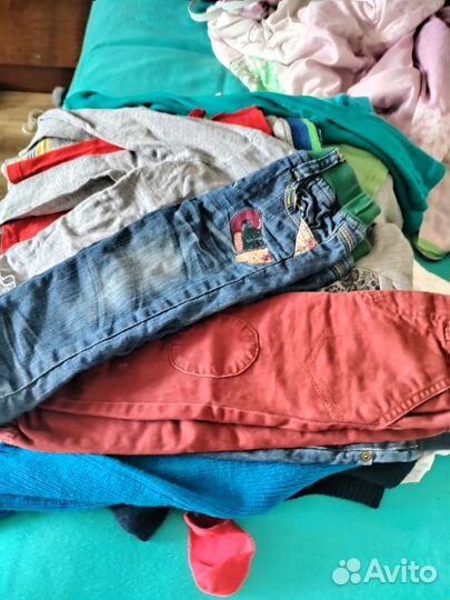 Большой пакет детских вещей на мальчика до 2 лет