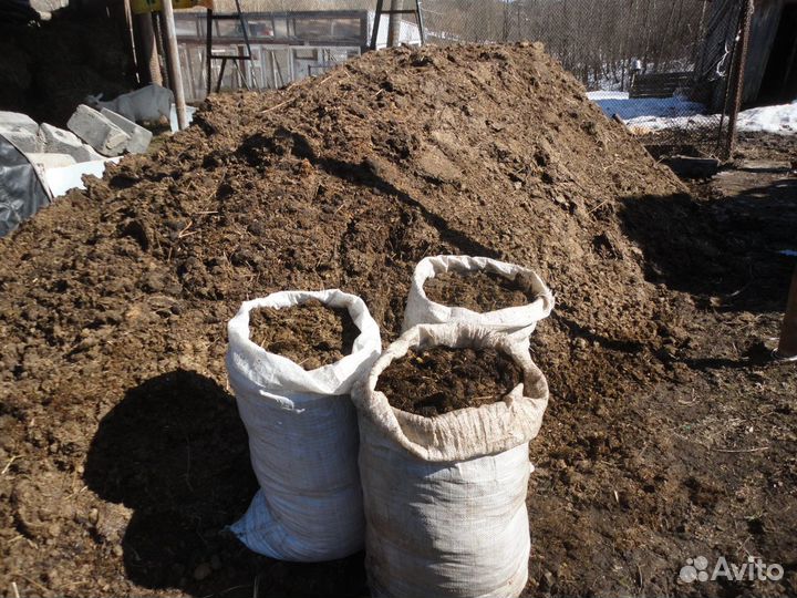 Конский навоз, ферментированный (без опилок)