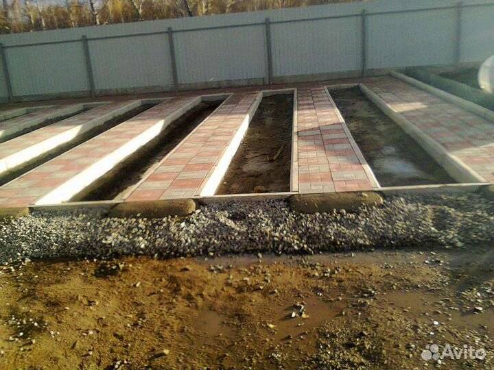 Укладка тротуарной плитки и плитняка