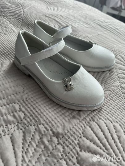 Туфли для девочки белые 30 размер