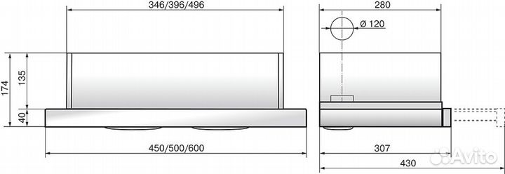 Вытяжка Elikor Интегра 50П-400-В2Л