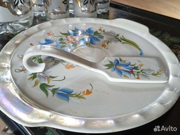 Графин, стаканы, тортница СССР