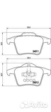 К-т дисков. тормоз. колодок P86019 Brembo