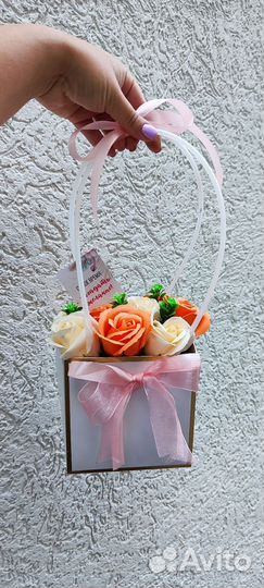 Букет из мыльных роз