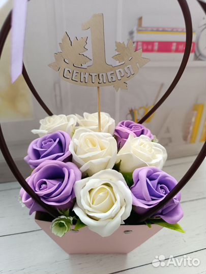 Букеты из мыльных цветов первое сентября