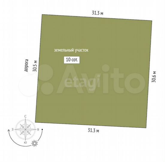 Участок 10 сот. (СНТ, ДНП)