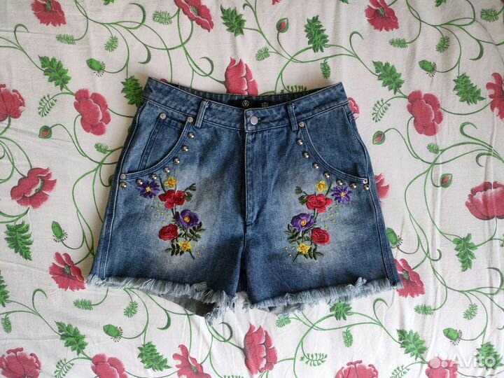 Шорты джинсовые с вышивкой Missguad