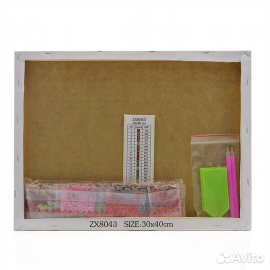 Алмазная мозаика 30x40 Милая девушка в широкополой