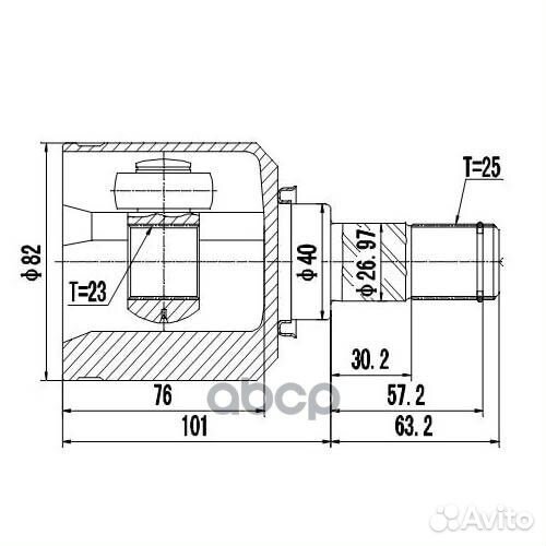 Шрус внутренний перед лев Z87604R Zikmar