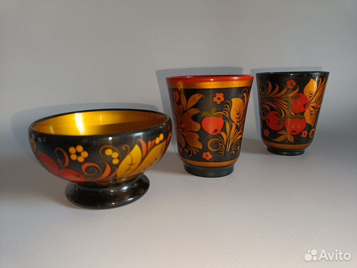 Посуда хохлома деревянная Новая