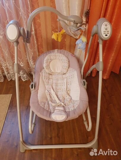 Детские электронные качели шезлонг