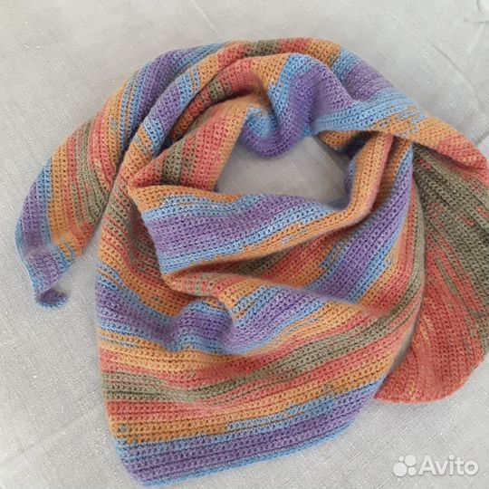 Шарф бактус вязаный ручная работа