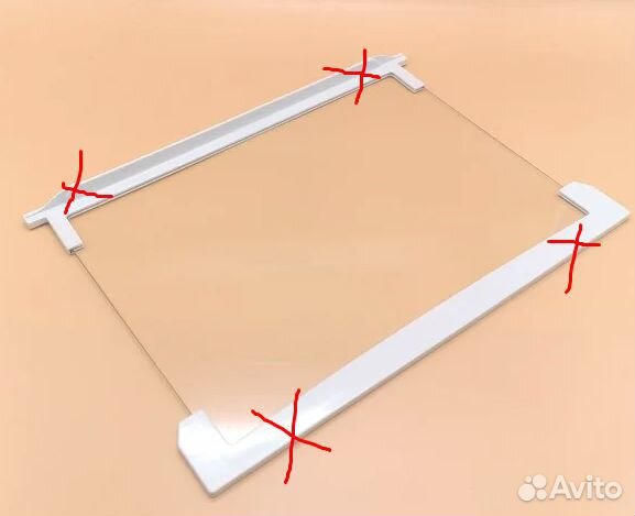 Полка стеклянная для холодильника beko 4561820800