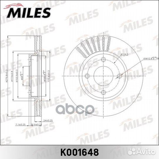 Диск тормозной передний D280мм nissan tiida (C