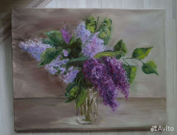 Картина маслом на холсте, подарок на 8 марта