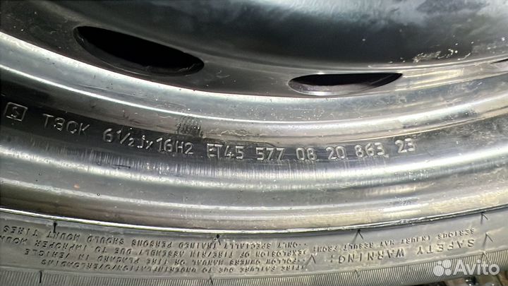 Штампованный диск R 16 5 114.3 c KIA sportage III