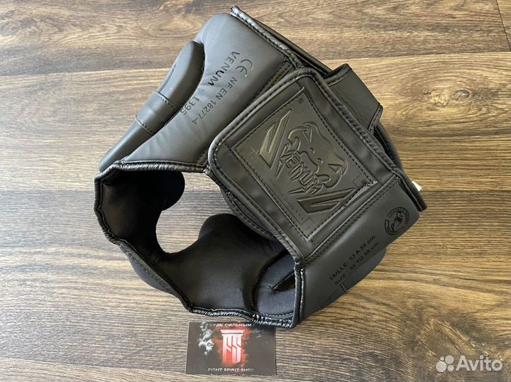 Шлем боксерский Venum Pu Black