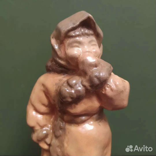 Фарфоровые статуэтки СССР Морозко обливная керамик