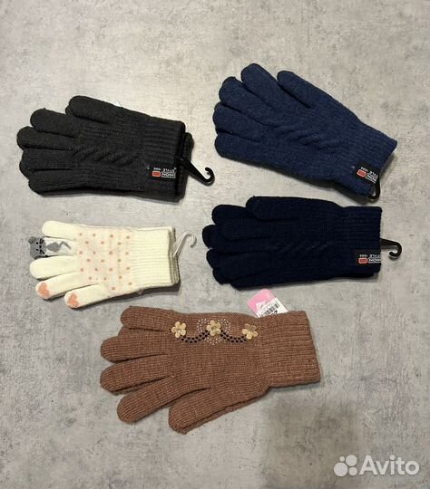 Перчатки женские и мужские новые