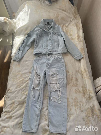 Джинсовый костюм для девочки 152