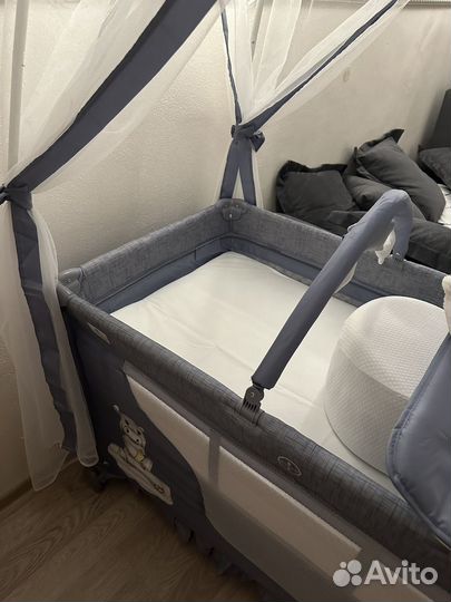 Детская кроватка манеж с матрасом
