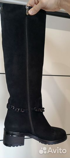 Сапоги женские, натуральная замша