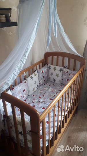 Постельное белье детское + бортики в кроватку