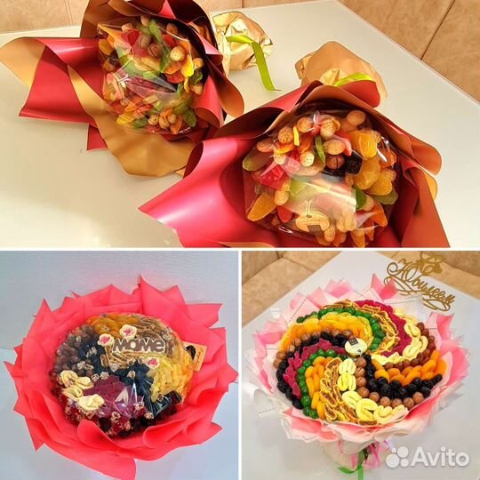 Букеты из сухофруктов и орехов