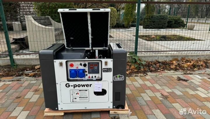 Дизельный генератор 10 kW G-power однофазный