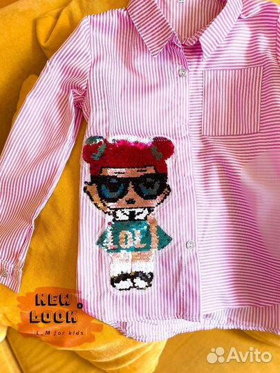 Рубашка новая LOL на девочку 110 116