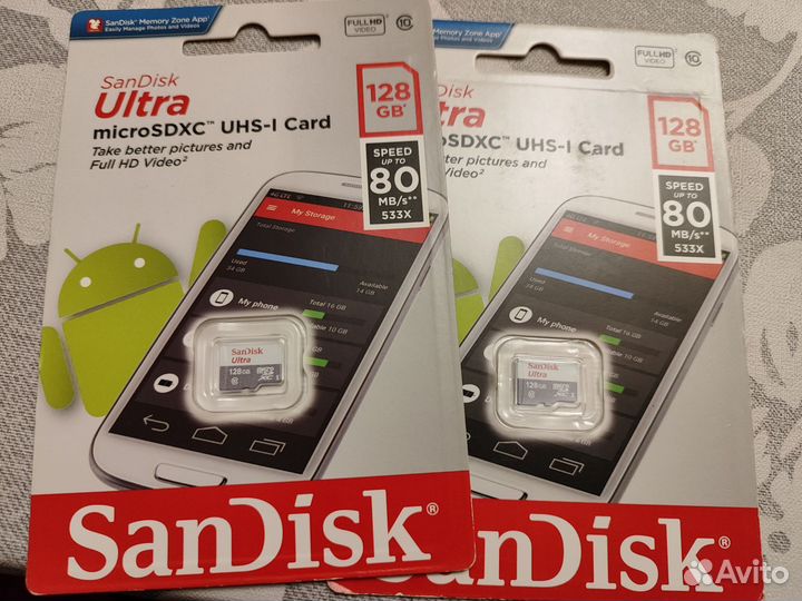 Карта памяти MicroSD 128gb SanDisk