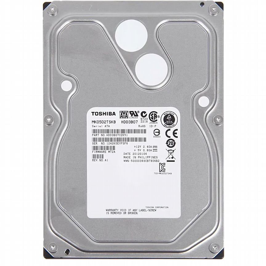 [MK0502TSKB] Жесткий Диск Toshiba 500gb Sata2 3.5" Mk0502tskb