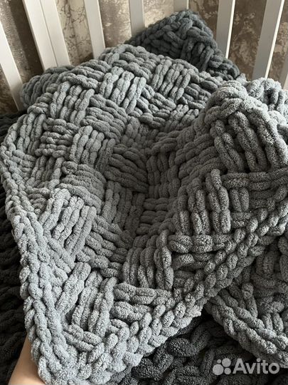 Вязанный плед детский