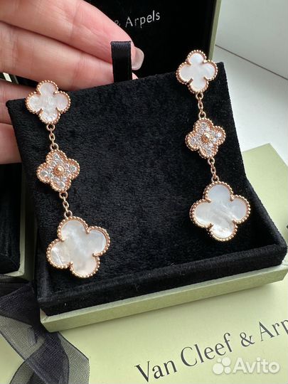Van Cleef Arpels серьги с тремя мотивами. Новые
