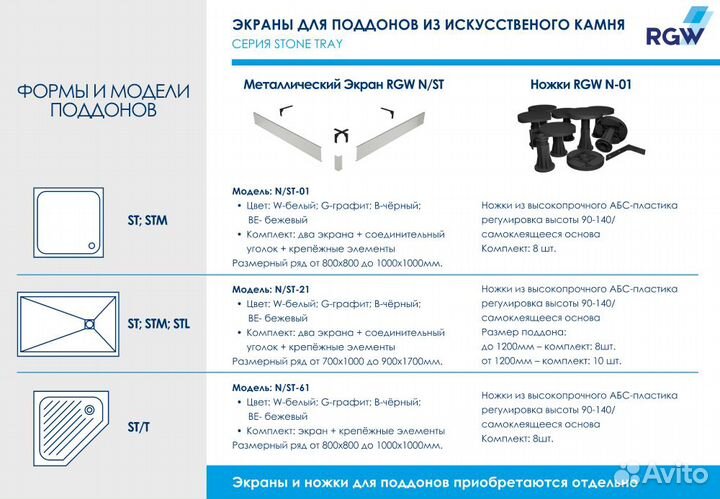 Душевой поддон RGW 16155088-01