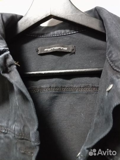 Джинсовая куртка женская черная бренд Fornarina