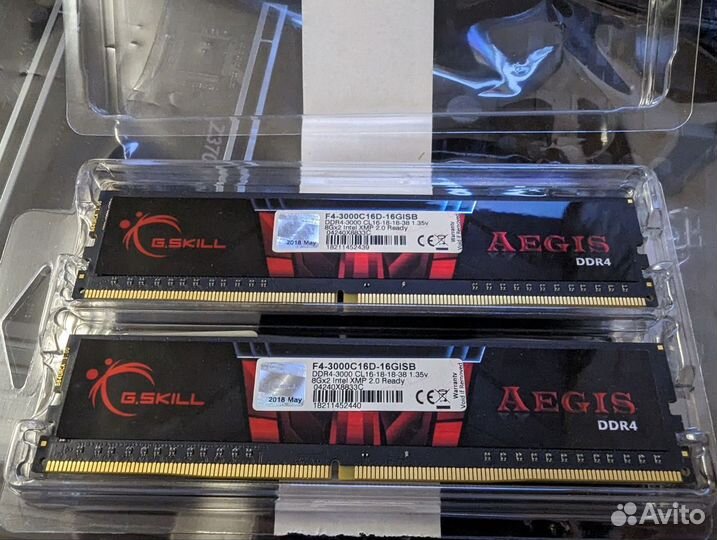 Оперативная память G.Skill DDR4 16гб, 3000 мгц